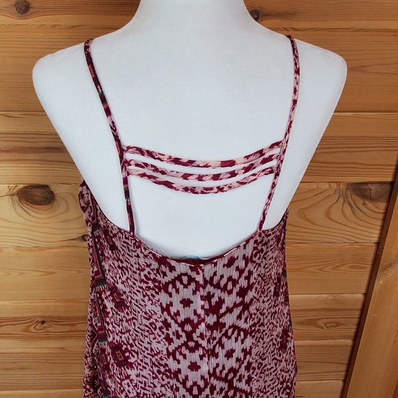 Maurices‎ Tassel Hem Sheer Lined Midi Dress Size Medium - Picture 6 of 9